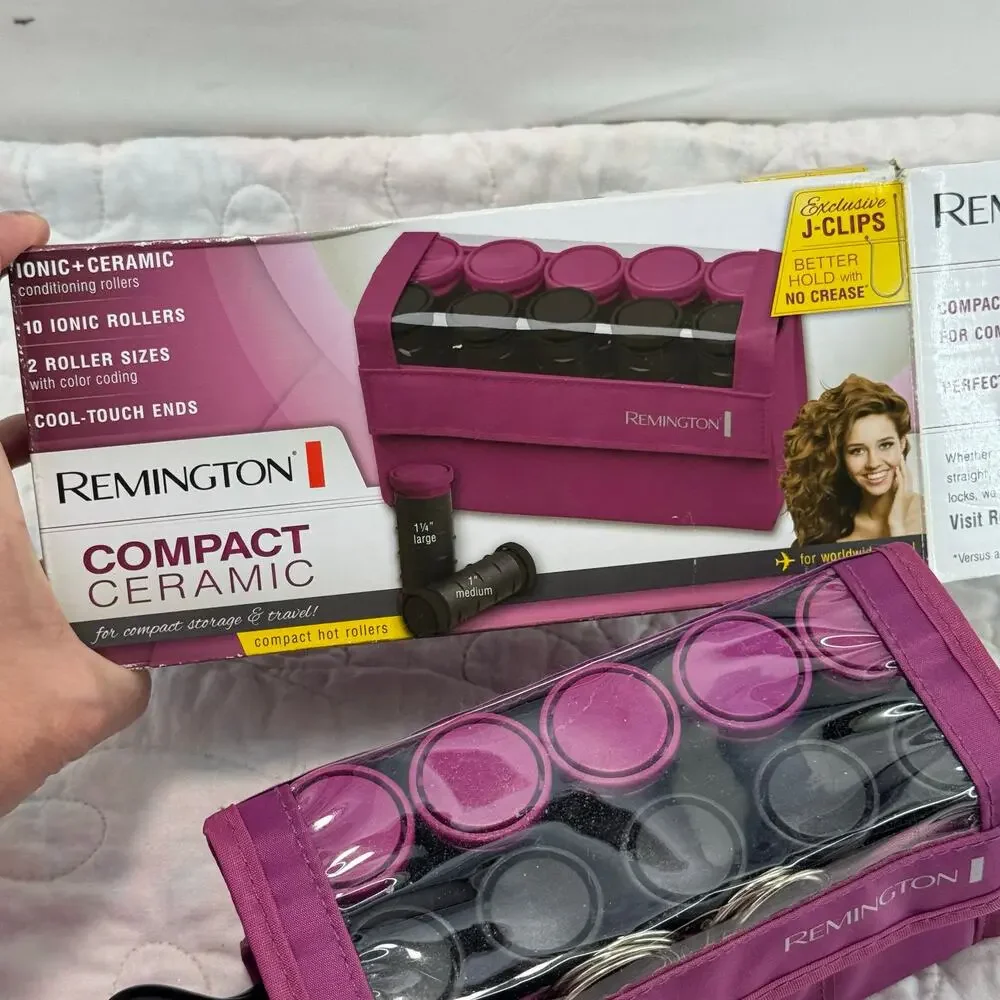 Vintage Remington travel 10 pack hot rollers compack